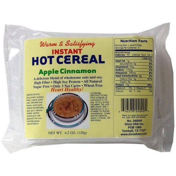 Dixie - Instant Hot Cereal - Apple Cinnamon - 5 Pk - Low Carb Canada
