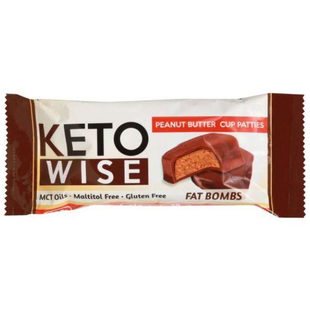 Keto Wise - Keto Fat Bombs - Peanut Butter Cup Patties - 1 Bar
