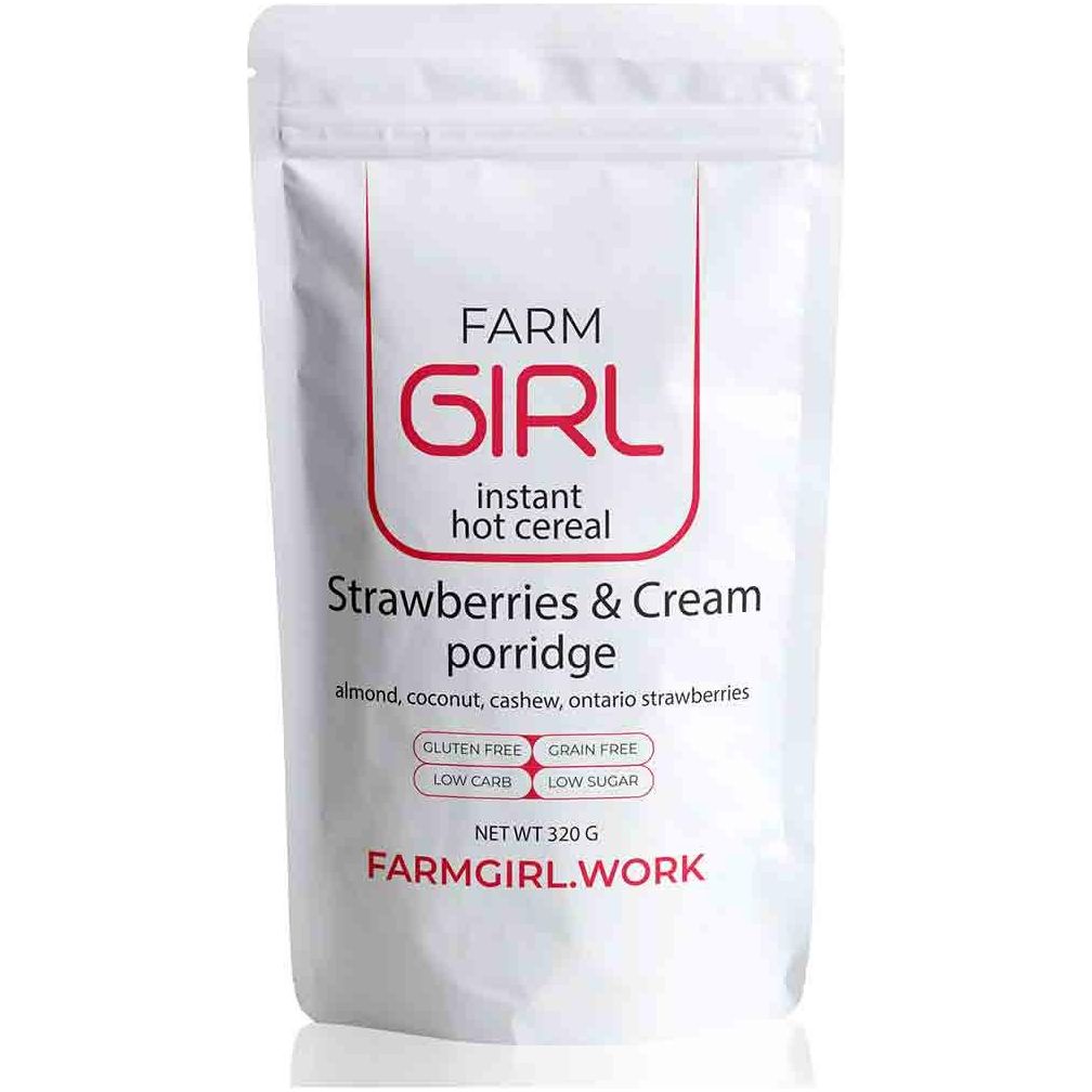 Farm Girl - Céréales chaudes - Porridge aux fraises et à la crème - 320 g