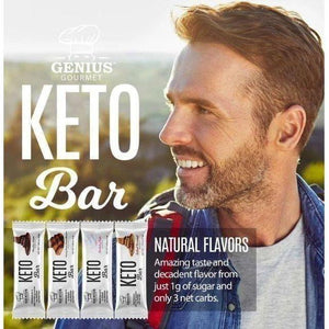 Genius Gourmet - Keto Bar - Chocolat crémeux au beurre de cacahuète - 1 barre