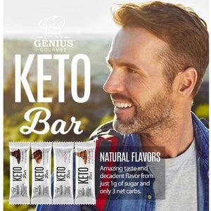 Genius Gourmet - Keto Bar - Creamy Peanut Butter Chocolate - 1 Bar