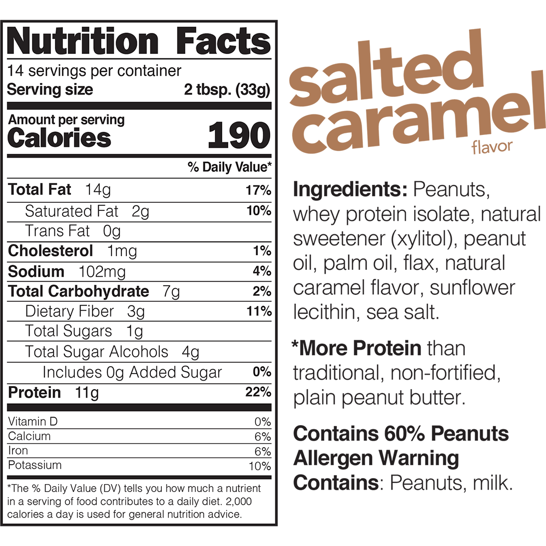 Nuts N More - High Protein Spread - Salted Caramel - 16 oz