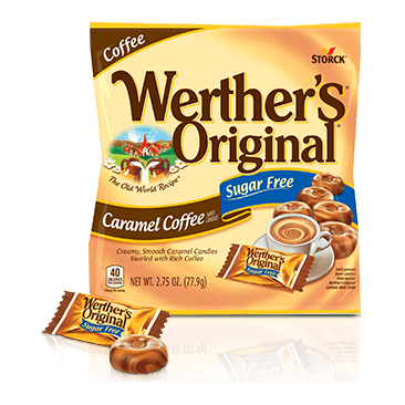 Werther's Original - Sugar Free Hard Candies - Caramel Coffee - 2.75 oz bag - Low Carb Canada