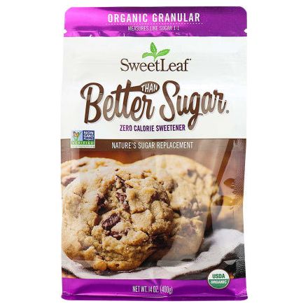 SweetLeaf - Bio Better Than Sugar - Édulcorant granulaire biologique - Sac de 14 oz
