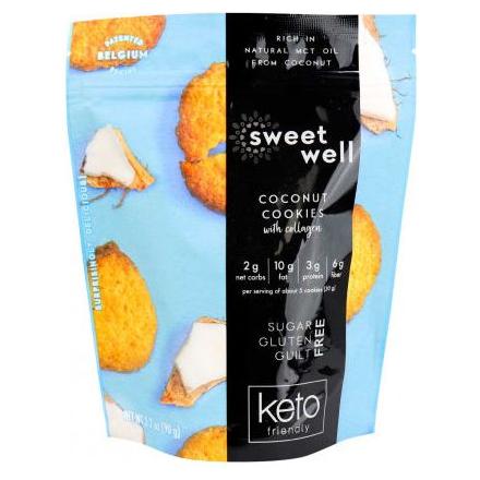 Sweetwell - Keto Friendly Cookies, Coconut - 3.2 oz