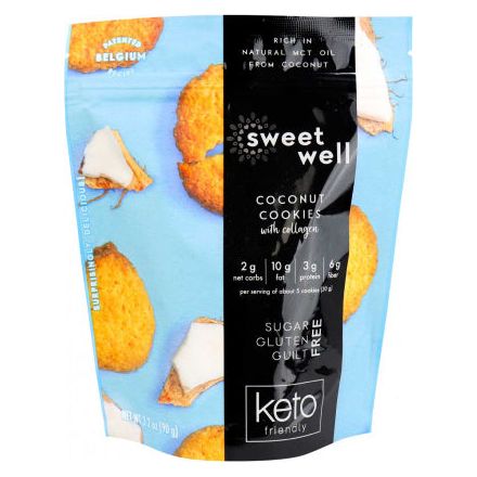 Sweetwell - Biscuits Keto Friendly, noix de coco - 3,2 oz