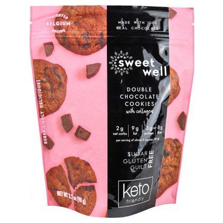 Sweetwell - Keto Friendly Cookies, Double Chocolate - 3.2 oz