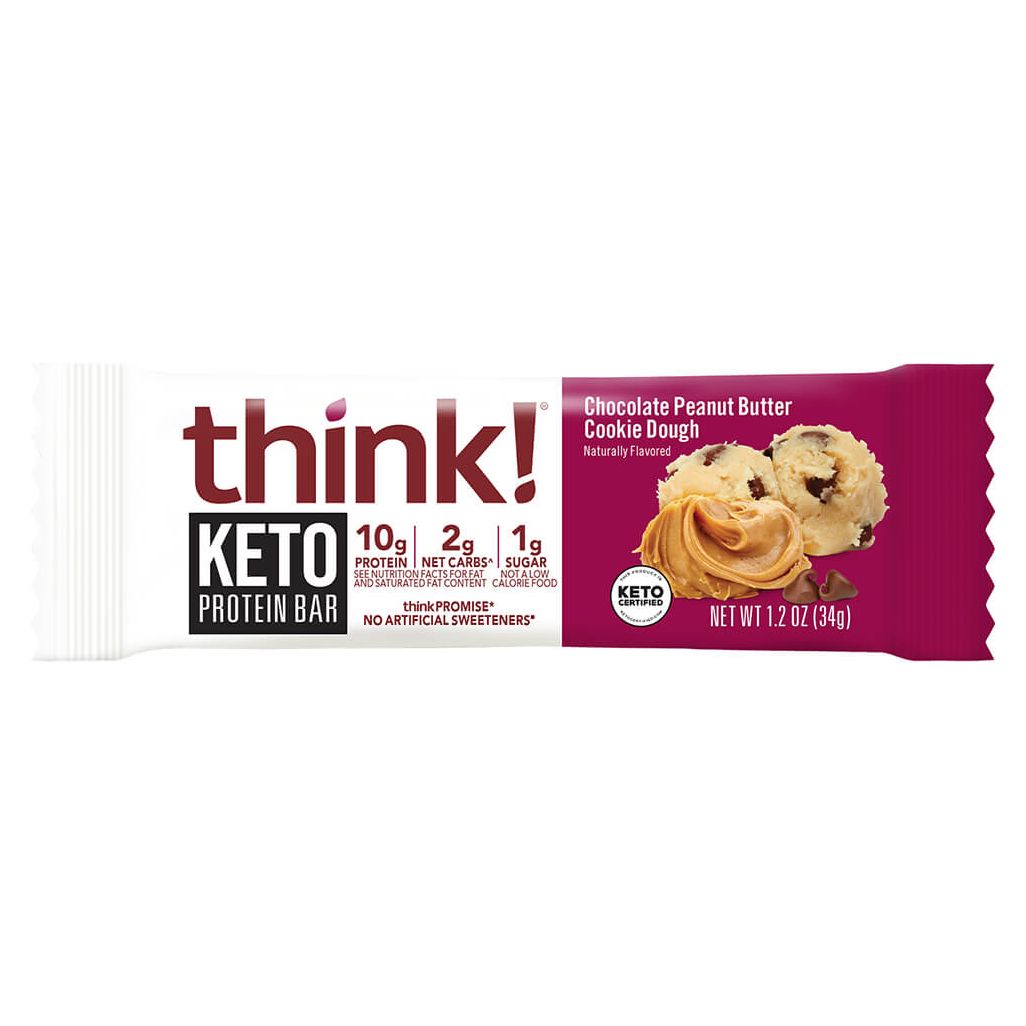 think! - Keto Protein Bar - Chocolate Peanut Butter Cookie Dough - 1 Bar