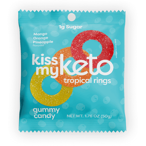 Kiss My Keto - Gummies Tropical Rings - Mangue Orange Ananas - 1,76 oz