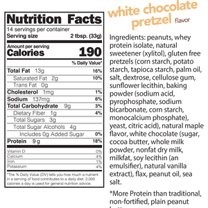 Nuts N More - High Protein Spread - White Chocolate Pretzel - 16 oz